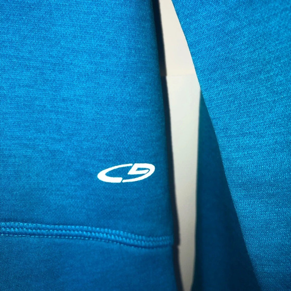 5/$25 
Champion Duo Dry Sweatshirt M Turquoise Long High Low Hem Soft Lightweigh - Picture 8 of 11